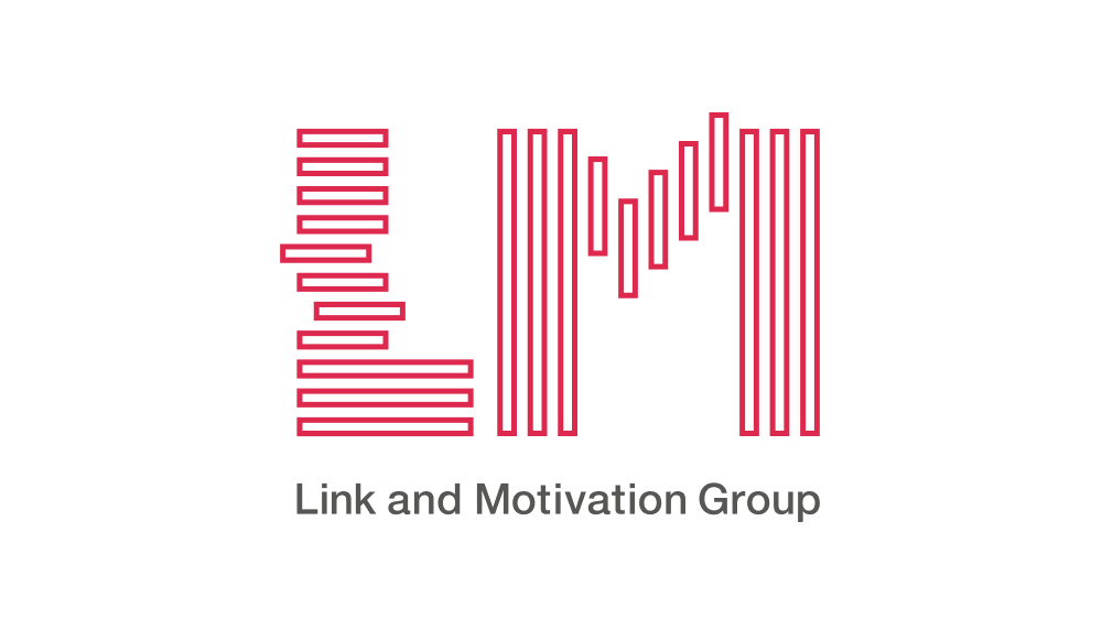 株式会社リンクアンドモチベーションのシンボルと文字が組み合わさったロゴ